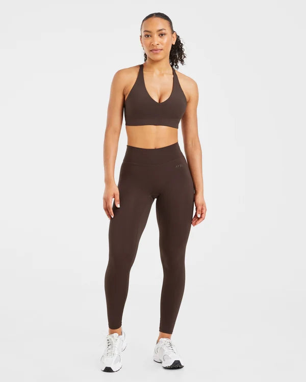AYBL Staple Sports Bra - Coffee Brown