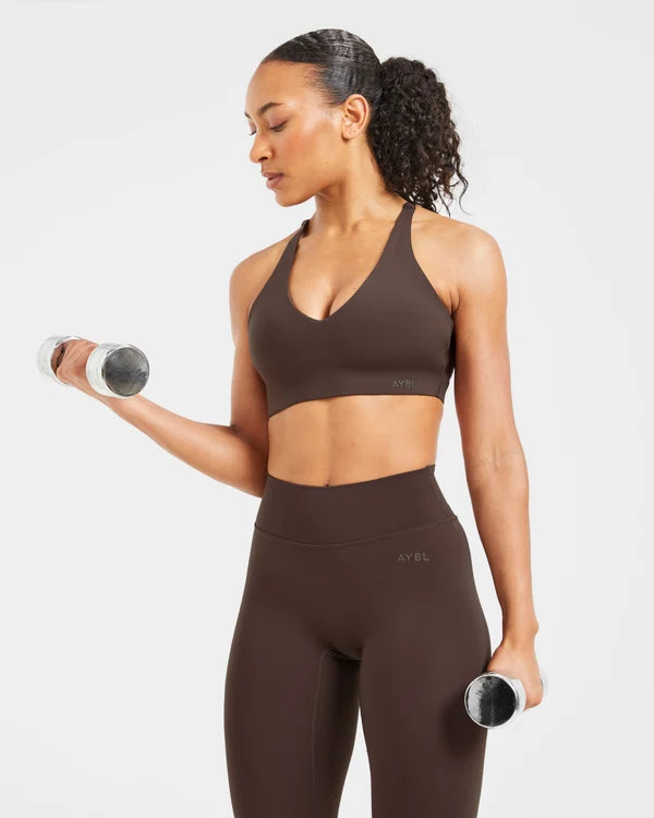 AYBL Staple Sports Bra - Coffee Brown