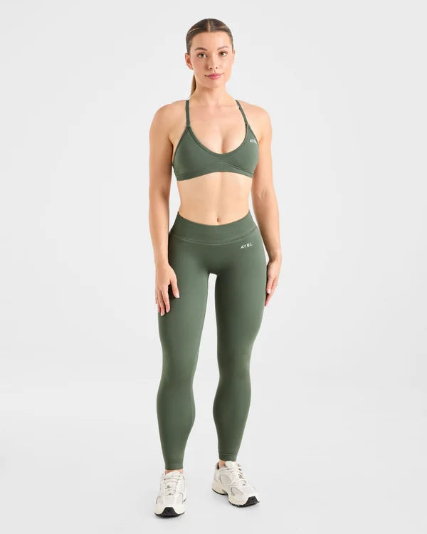 AYBL Adapt Seamless Strappy Sports Bra - Green