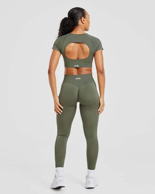 AYBL Adapt Seamless Crop Top - Green