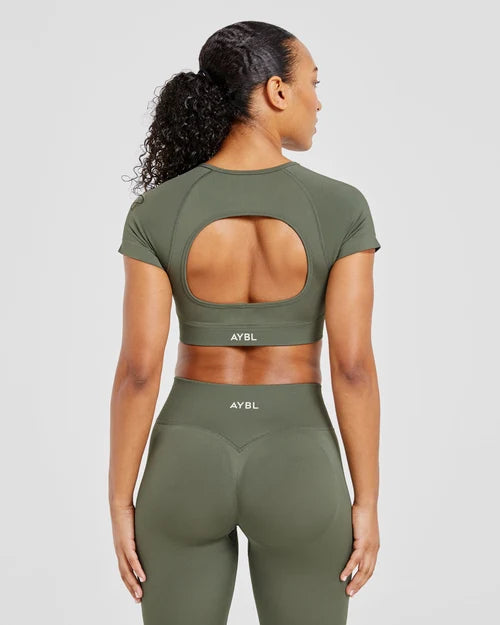 AYBL Adapt Seamless Crop Top - Green