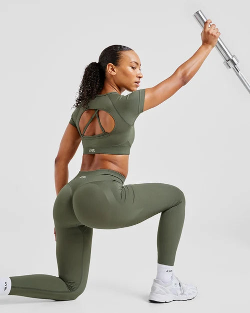 AYBL Adapt Seamless Crop Top - Green