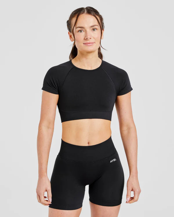 AYBL Adapt Seamless Crop Top - Black