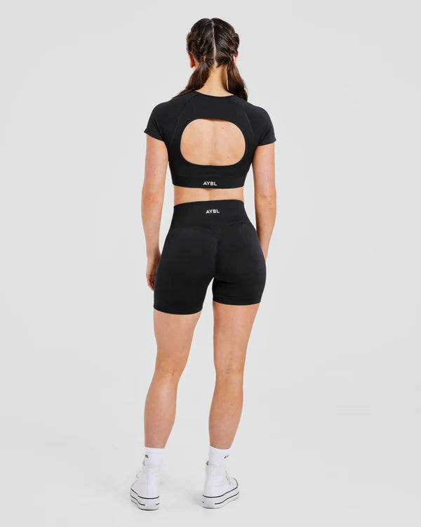 AYBL Adapt Seamless Crop Top - Black