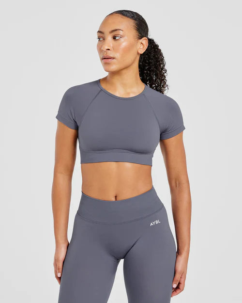 AYBL Adapt Seamless Crop Top - Slate