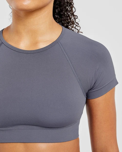 AYBL Adapt Seamless Crop Top - Slate