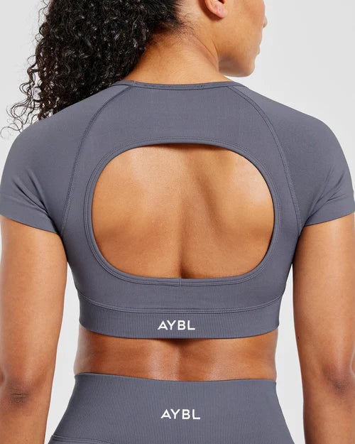 AYBL Adapt Seamless Crop Top - Slate