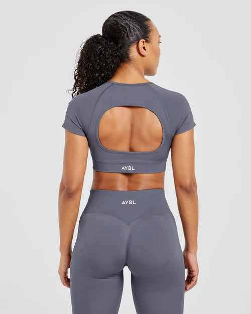 AYBL Adapt Seamless Crop Top - Slate