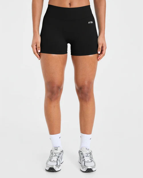 AYBL Enhance Seamless Shorts- 3.5" - Black
