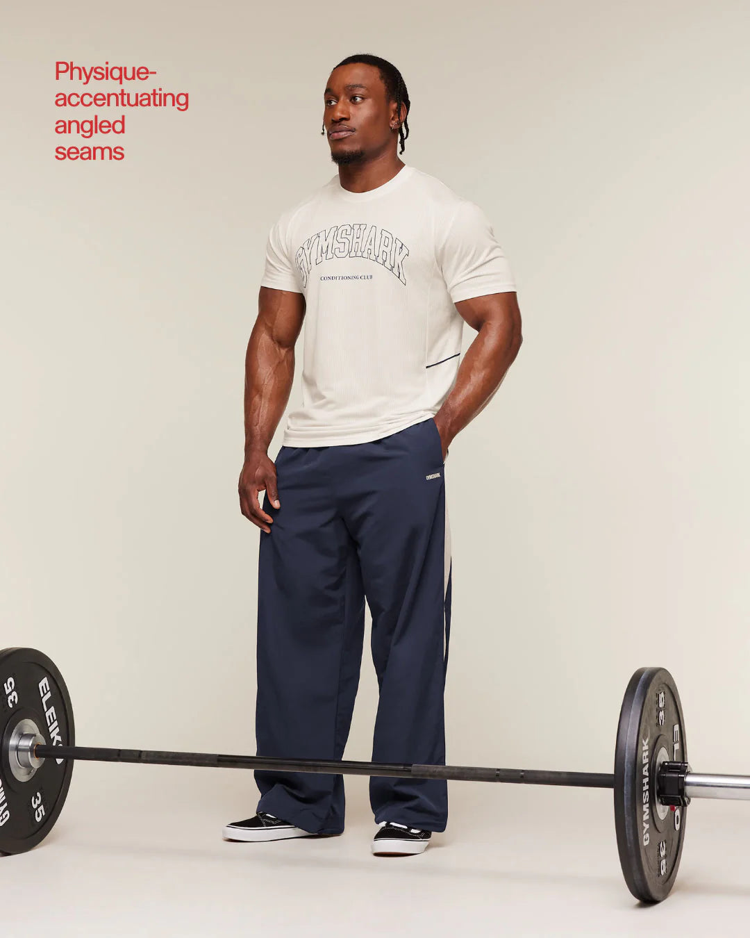 Gymshark Collegiate Tech T-Shirt - Soft White