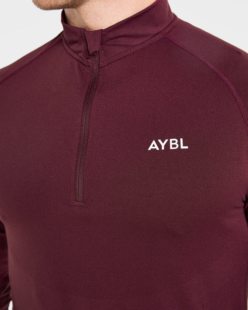 AYBL Essential Seamless 1/4 Zip Pullover - Dusty Plum