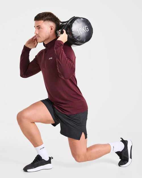 AYBL Essential Seamless 1/4 Zip Pullover - Dusty Plum