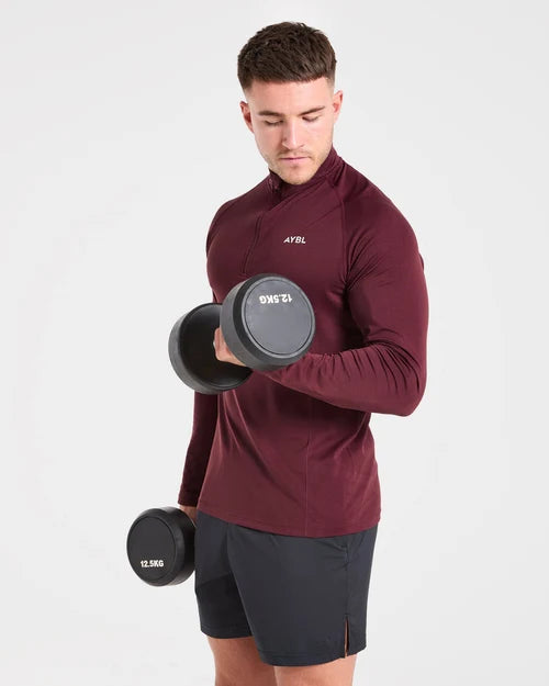 AYBL Essential Seamless 1/4 Zip Pullover - Dusty Plum