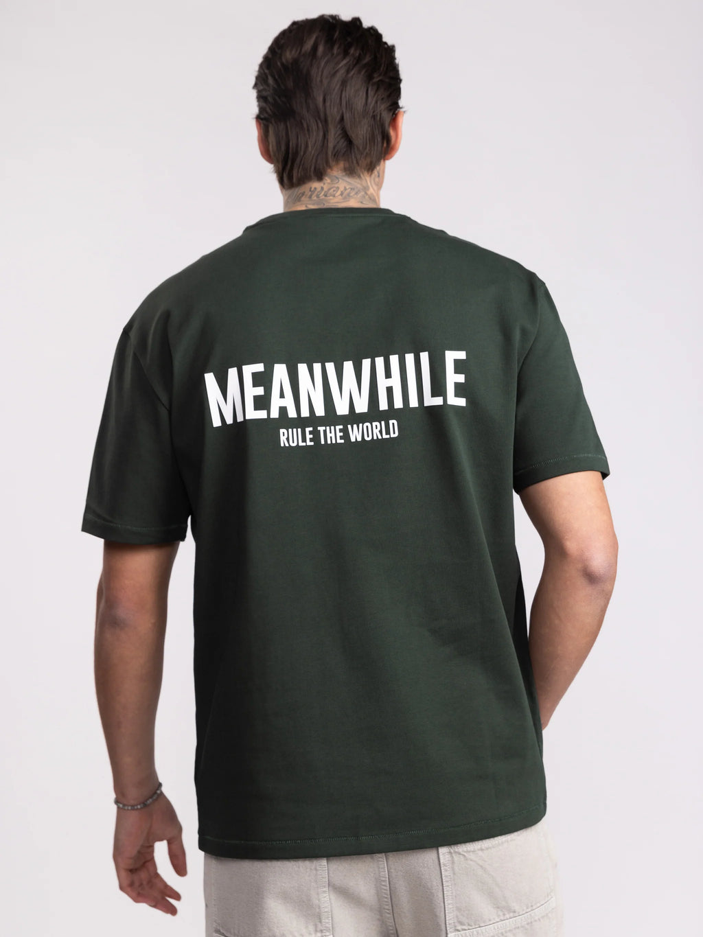 Oversized Graphic T-Shirt - Rule The World - Boston Green