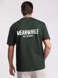 Oversized Graphic T-Shirt - Rule The World - Boston Green