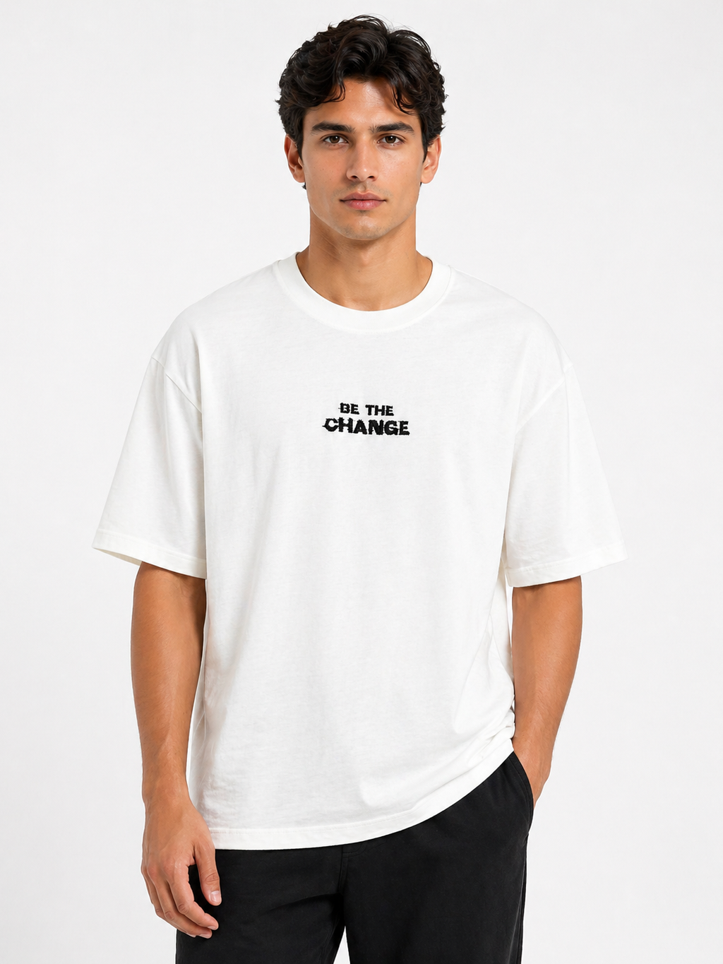 Oversized Graphic T-Shirt - Be The Change