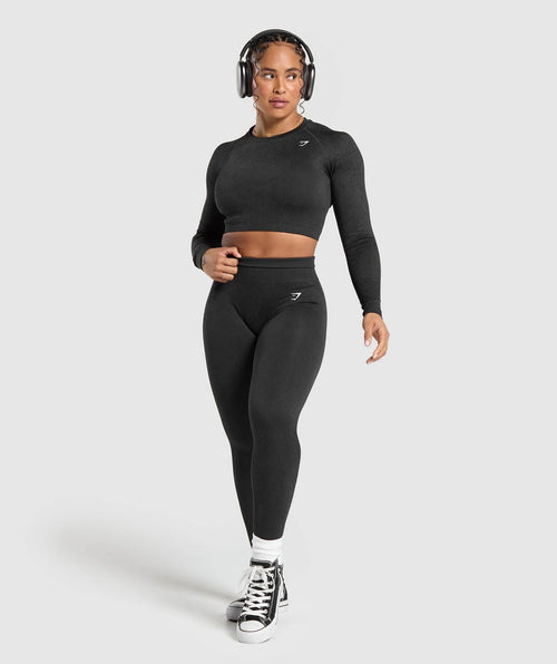 Gymshark Adapt Fleck Seamless Long Sleeve Crop Top