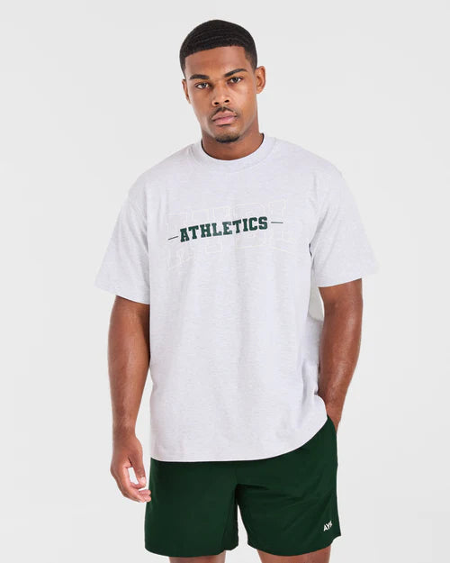 AYBL Athletics Oversized T Shirt - Grey Marl