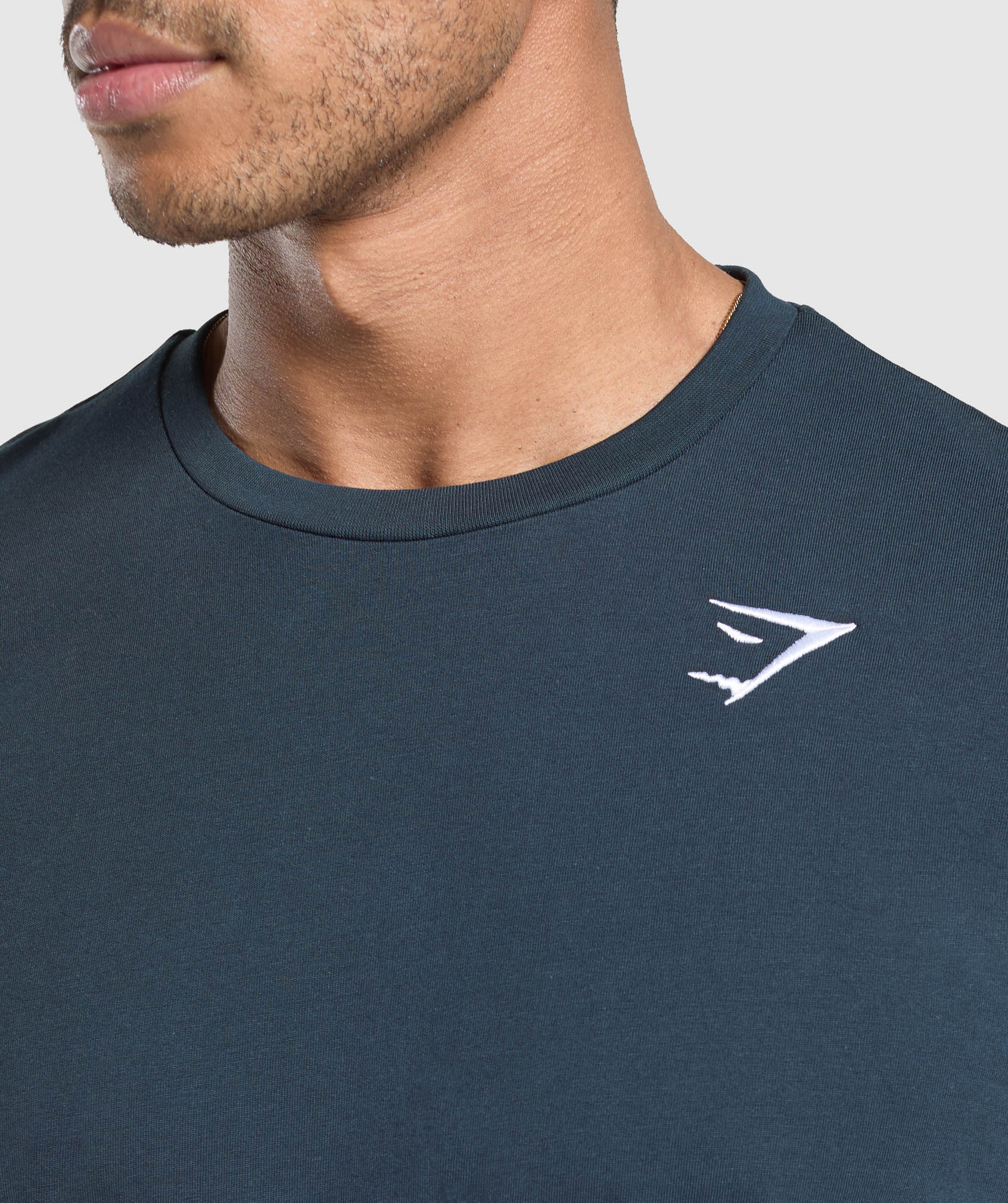 Crest Long Sleeve T-Shirt- Navy