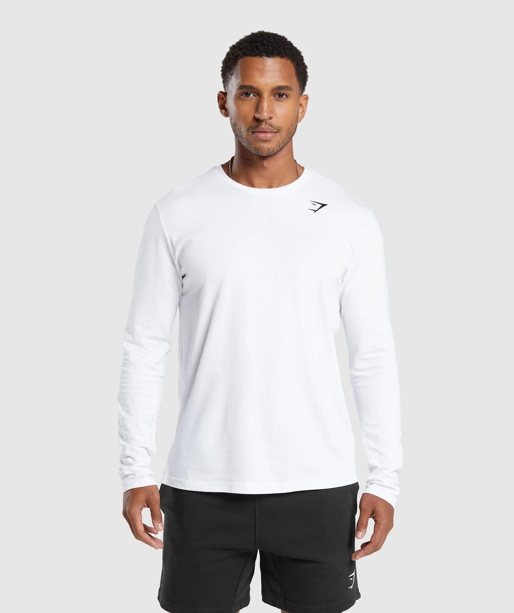 Crest Long Sleeve T-Shirt- White