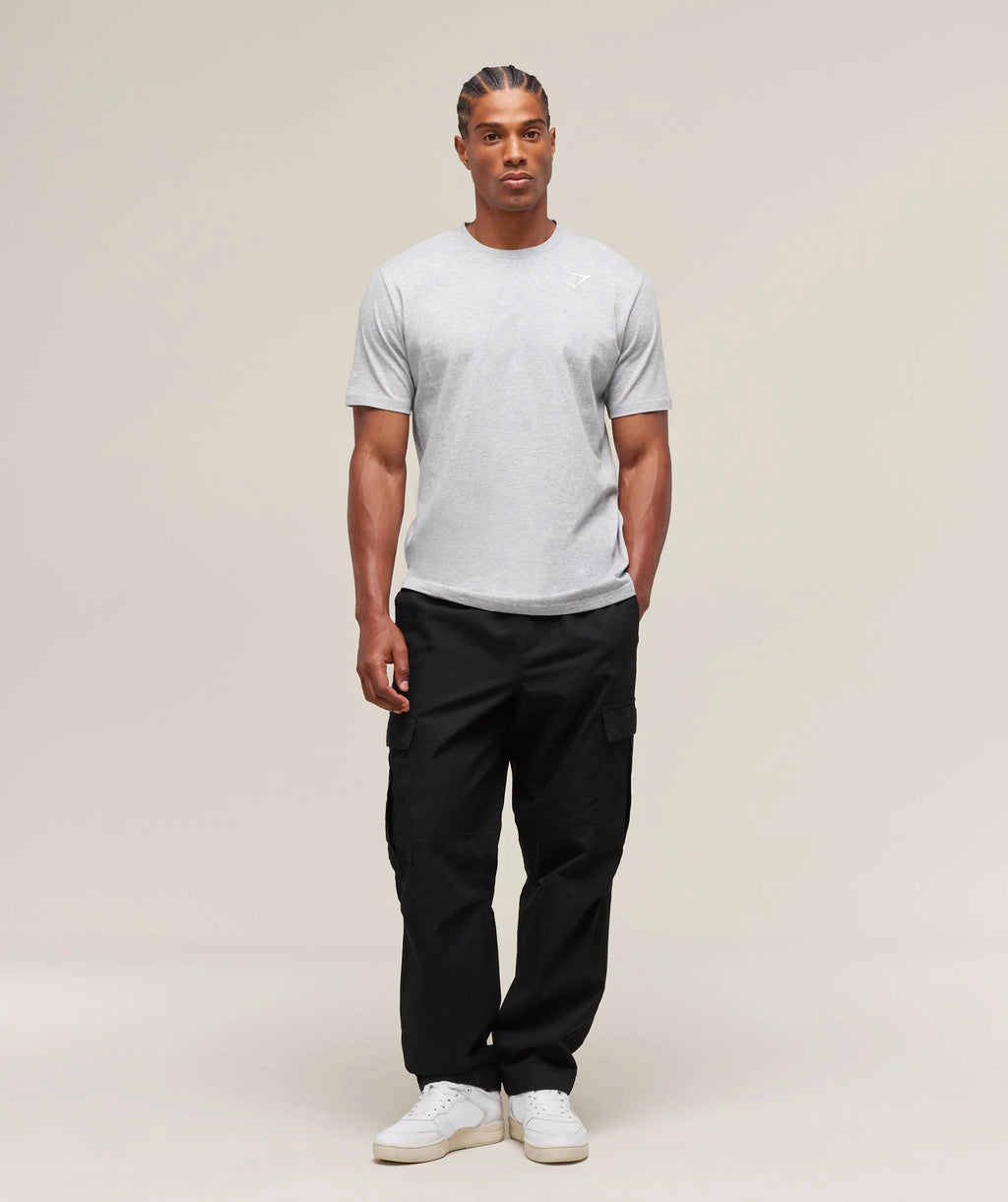 Gymshark Crest T-Shirt - Light Grey Marl