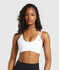 Gymshark Double Up Sports Bra- White