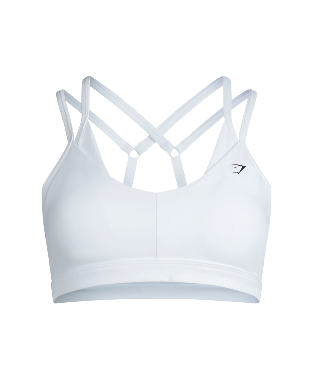 Gymshark Double Up Sports Bra- White