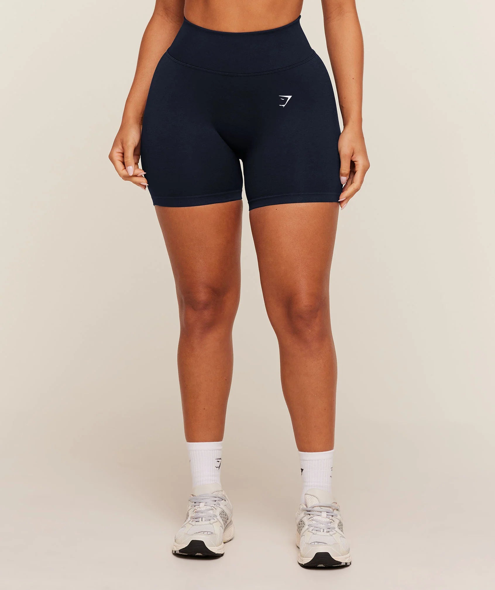 Gymshark Lift Seamless Shorts - Midnight Blue/Black Marl