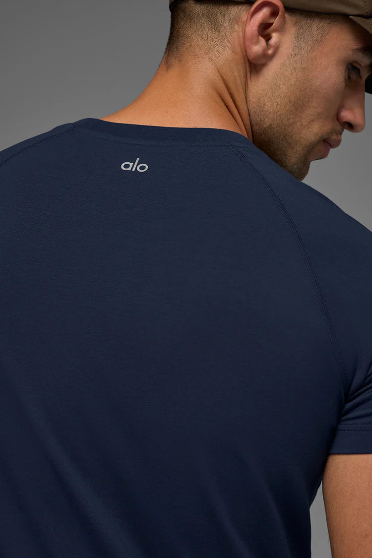 ALO Vapor Crewneck Short Sleeve- Navy