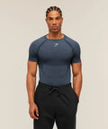 Gymshark Shadow Seamless T-Shirt - Heavy Blue