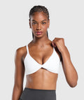 Gymshark Twist Front Bralette- White