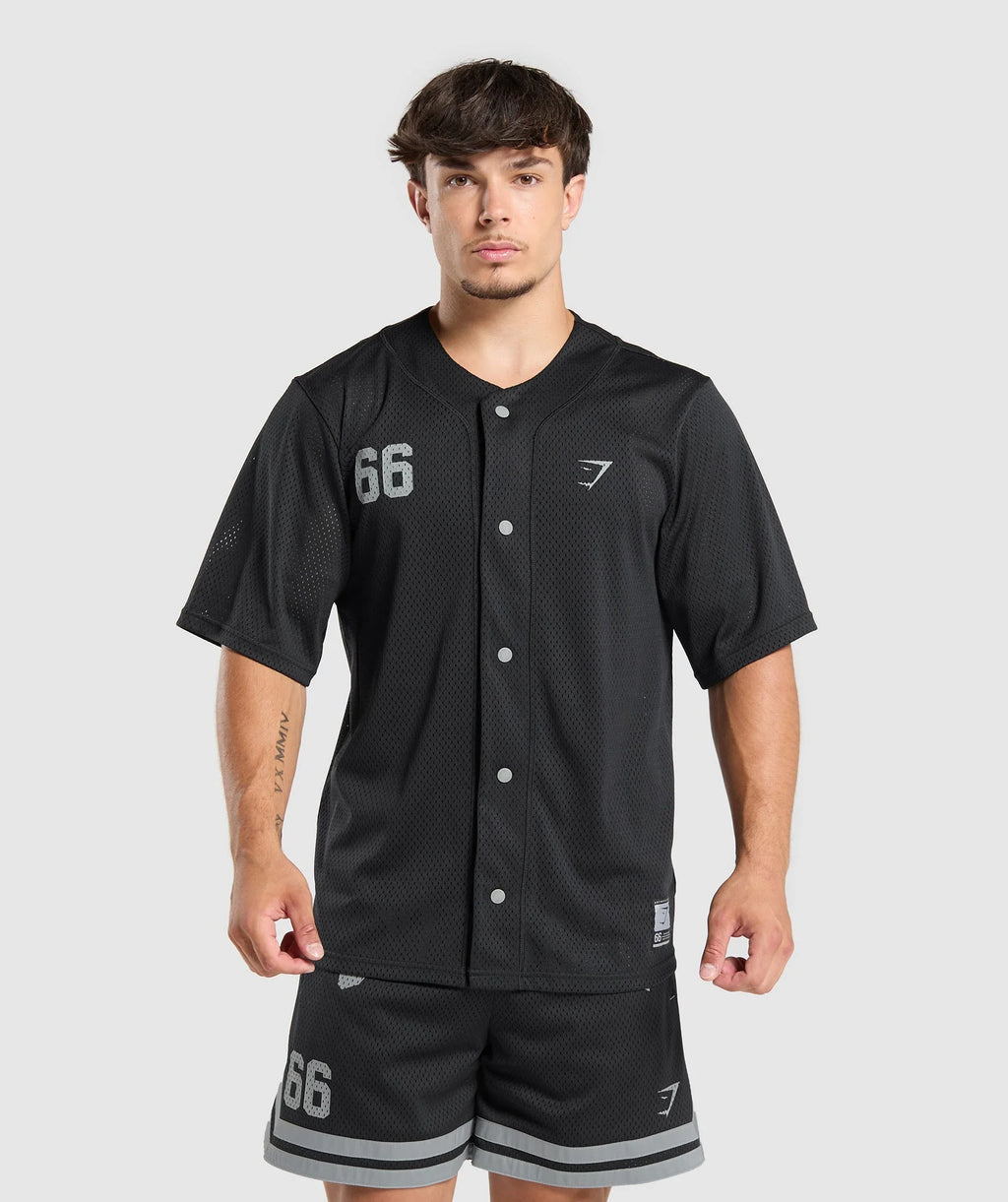 Gymshark Varsity Sports Jersey - Black