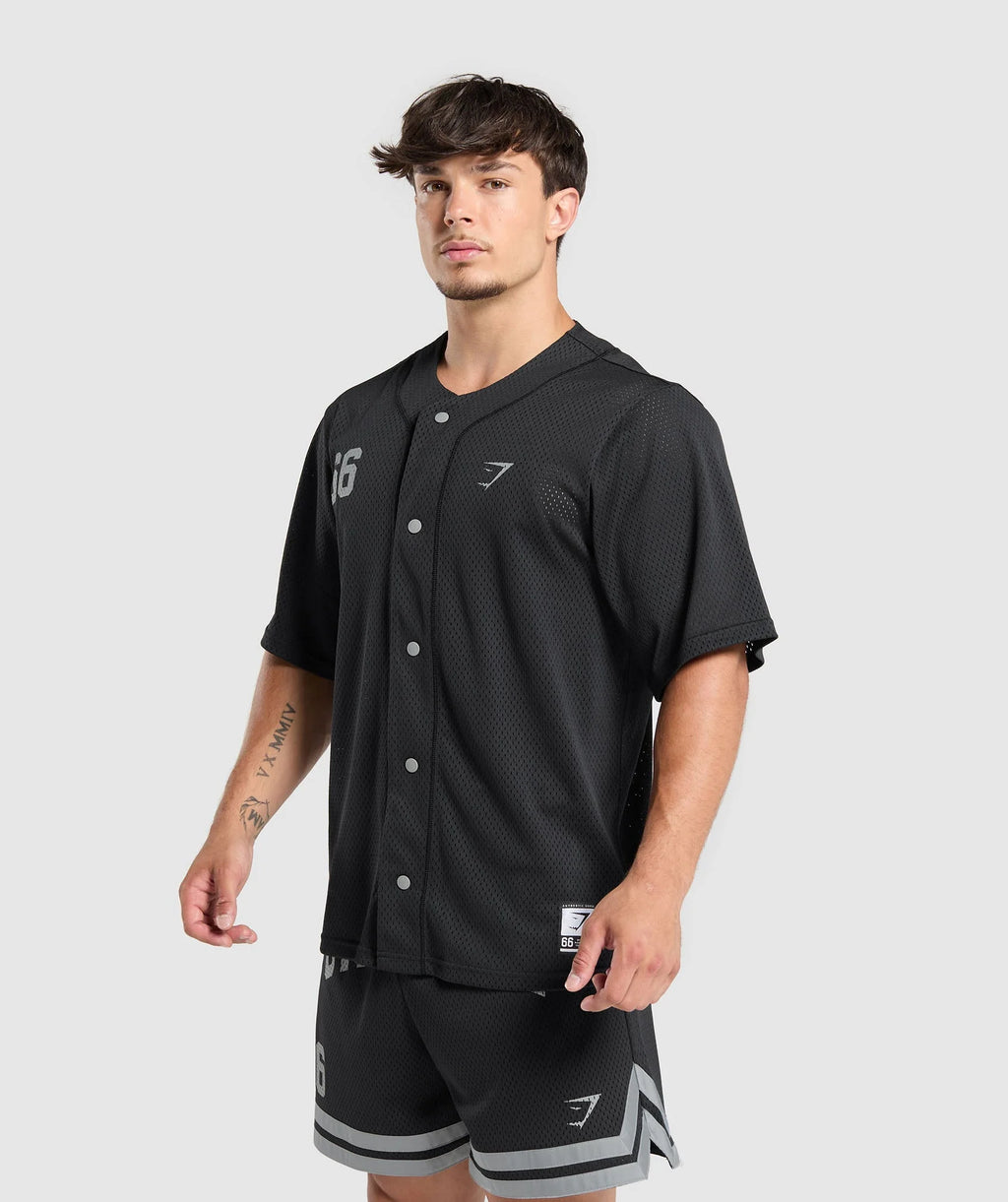 Gymshark Varsity Sports Jersey - Black
