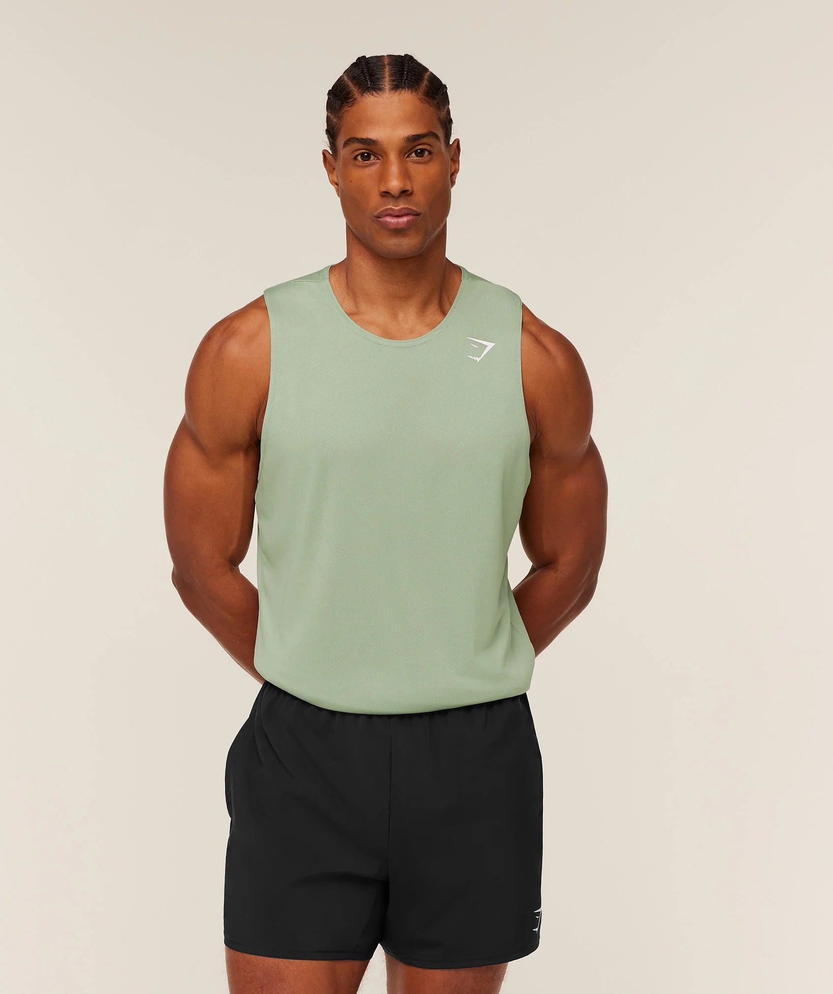Gymshark Arrival Tank - Slim Fit | Sage Green