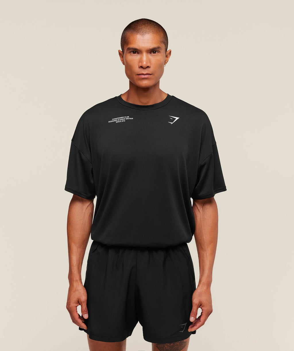 Gymshark Conditioning Club Oversized T-Shirt- Black