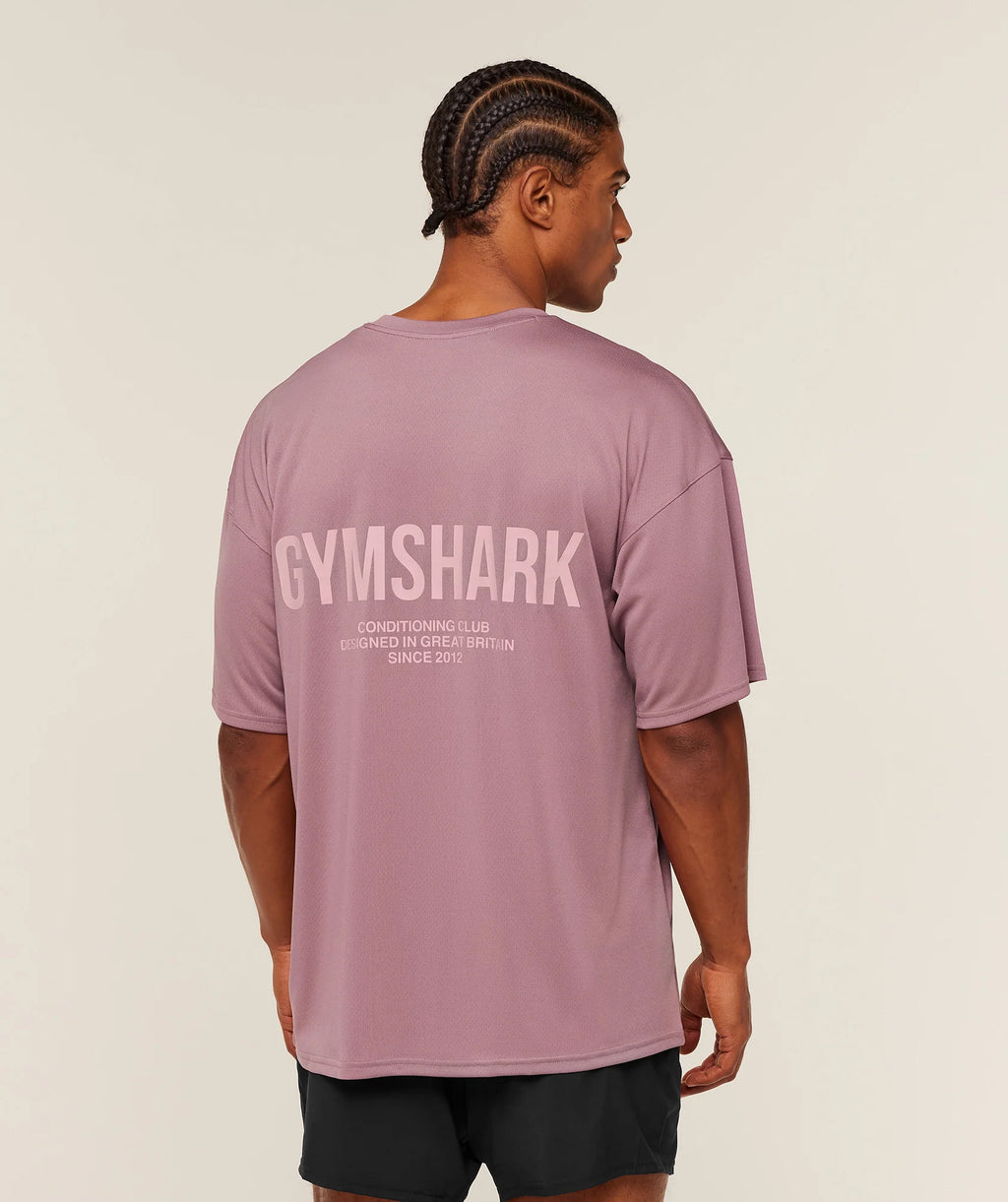 Gymshark Conditioning Club Oversized T-Shirt- Mauve