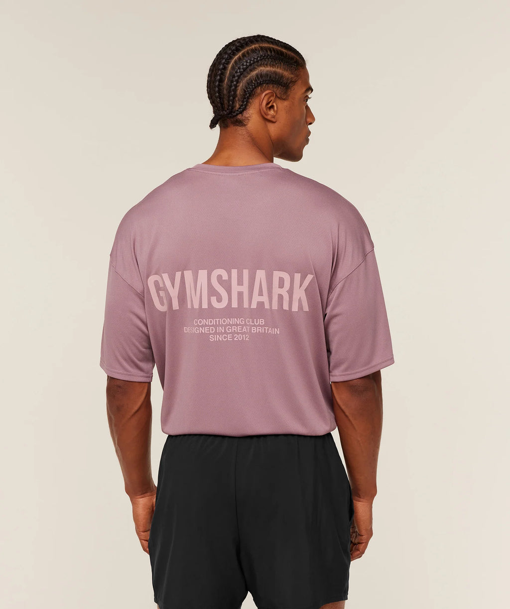 Gymshark Conditioning Club Oversized T-Shirt- Mauve