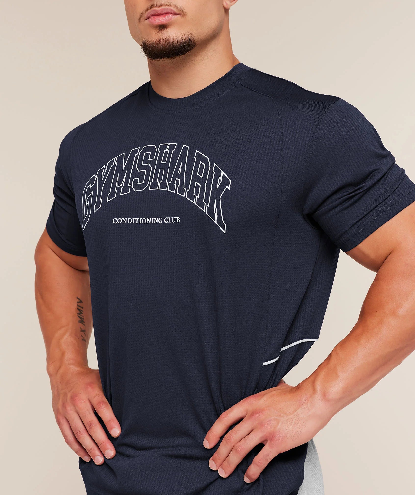 Gymshark Collegiate Tech T-Shirt - Heavy Blue