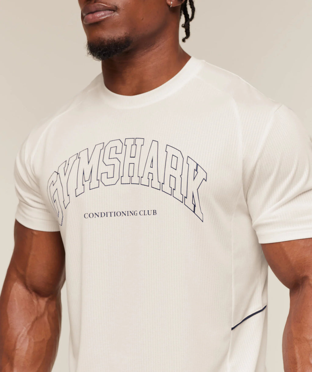 Gymshark Collegiate Tech T-Shirt - Soft White