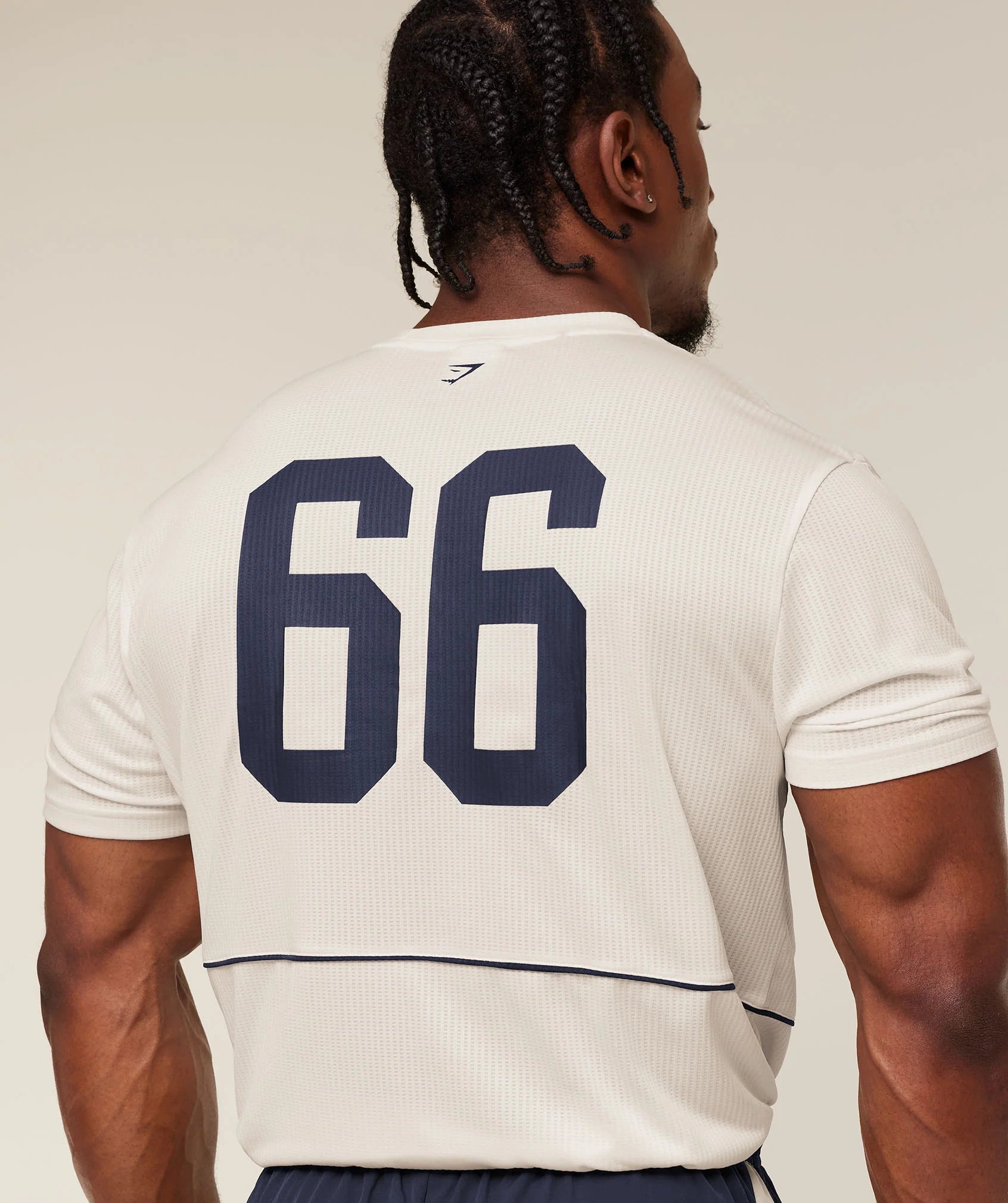 Gymshark Collegiate Tech T-Shirt - Soft White