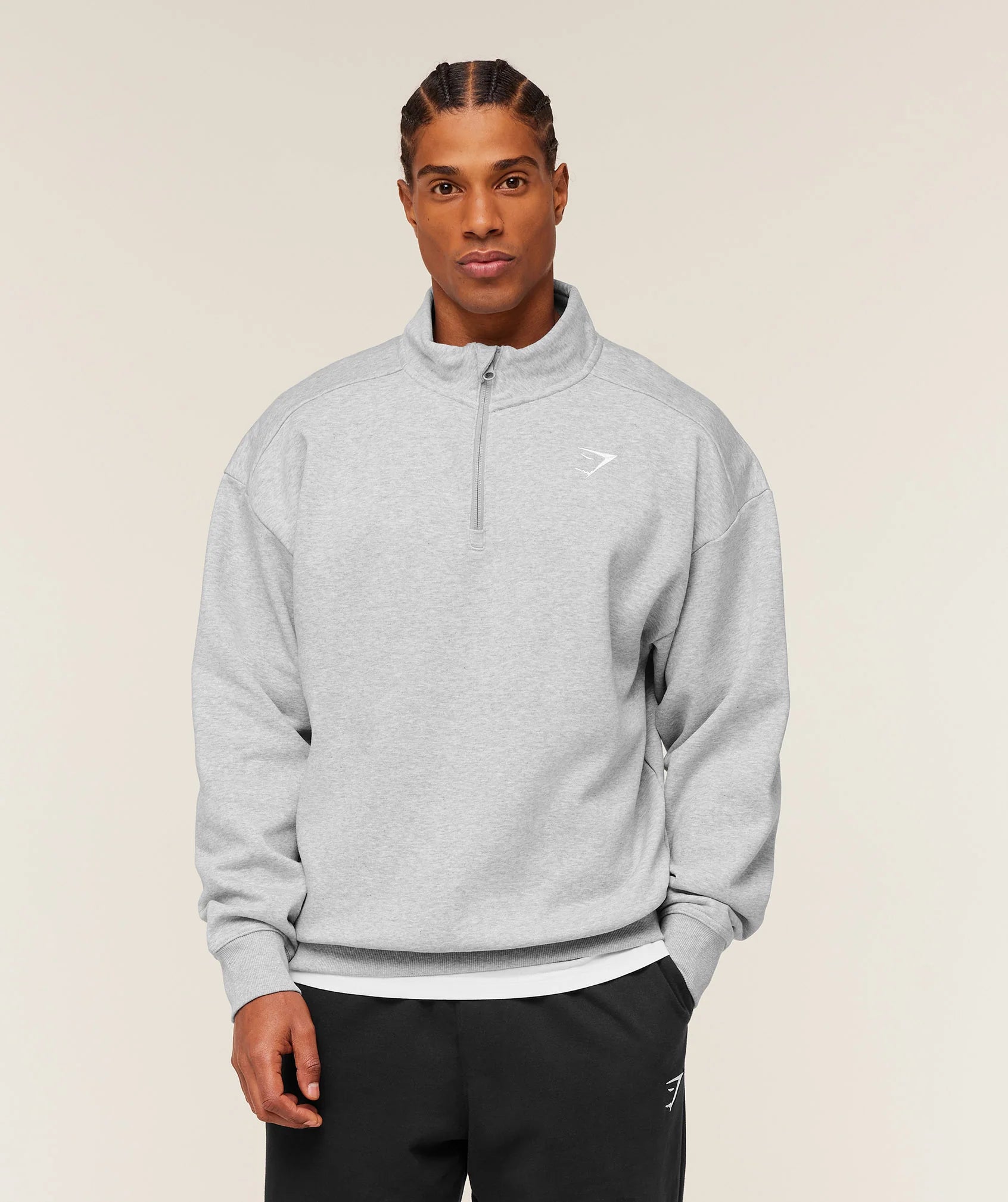 Gymshark Crest 1/4 Zip- Grey