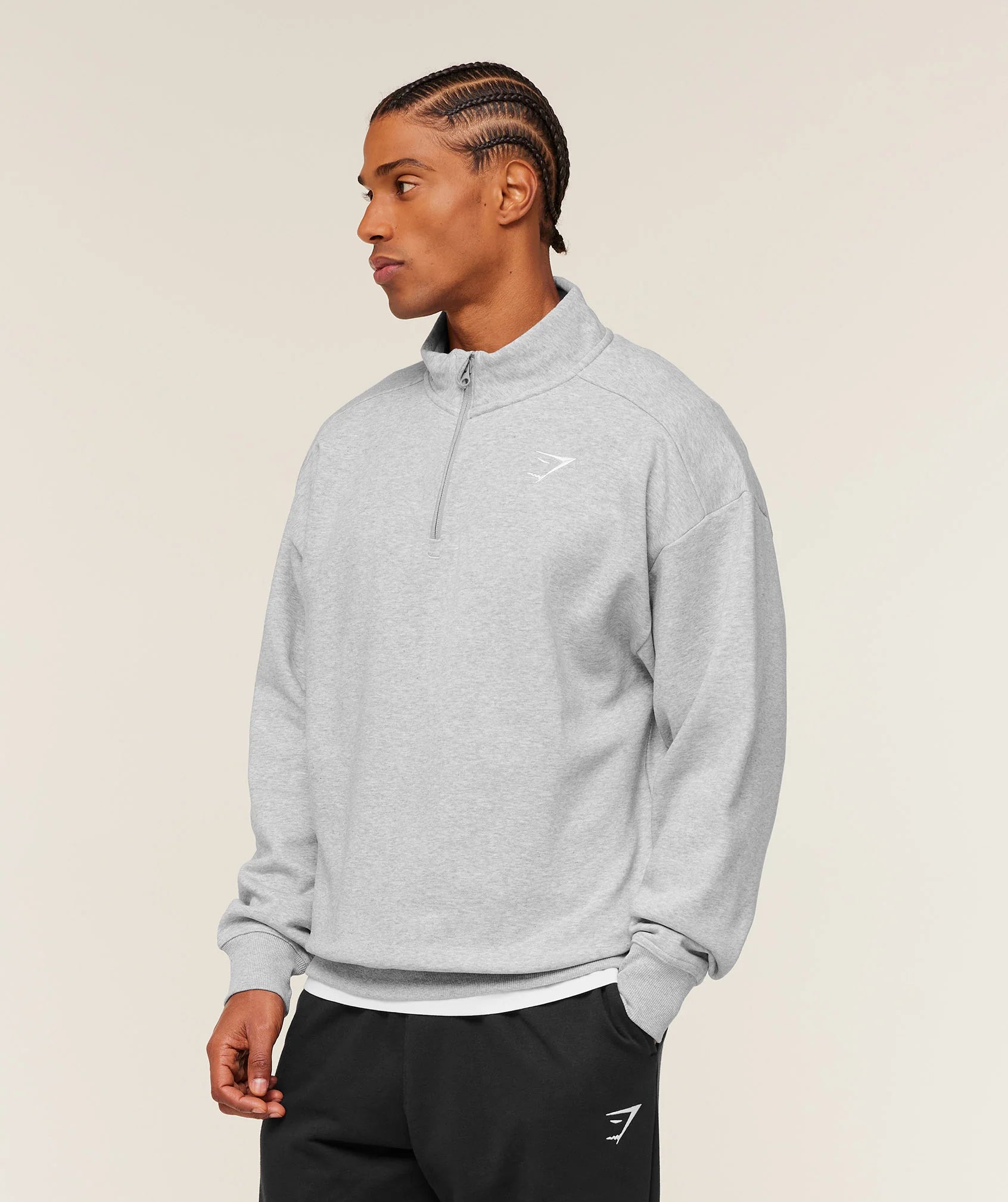 Gymshark Crest 1/4 Zip- Grey