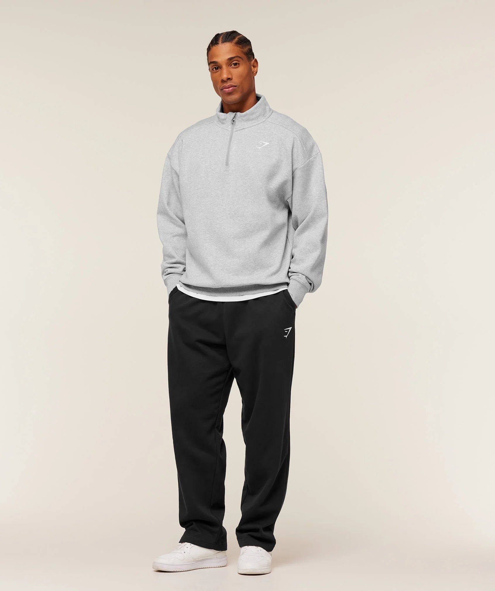 Gymshark Crest 1/4 Zip- Grey