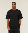 Gymshark Crest Oversized T-Shirt - Black