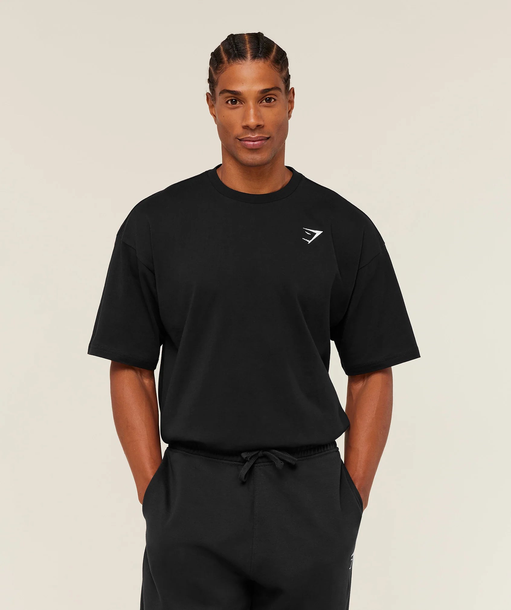 Gymshark Crest Oversized T-Shirt - Black