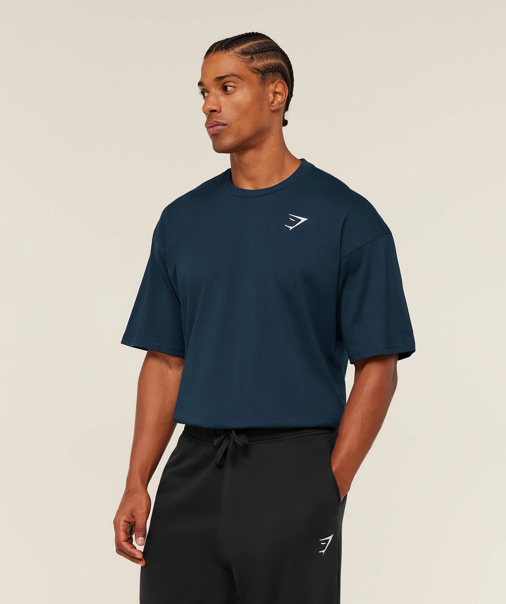 Gymshark Crest Oversized T-Shirt - Navy