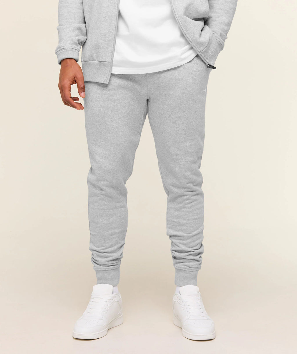 Gymshark Crest Joggers- Light Grey