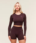Gymshark Everyday Seamless Long Sleeve Crop Top- Cherry Purple