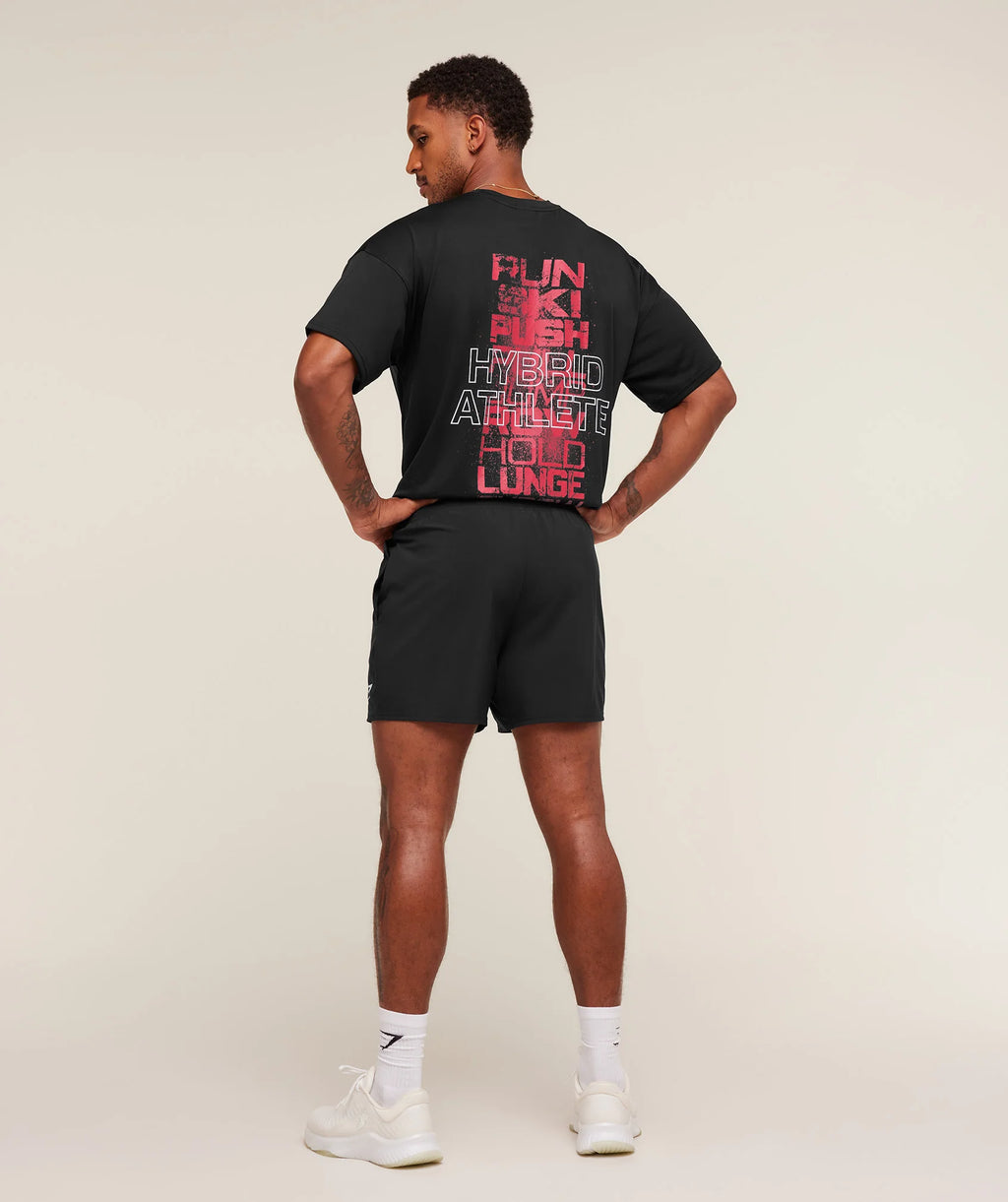 Gymshark Hybrid Athlete T-Shirt - GS Black