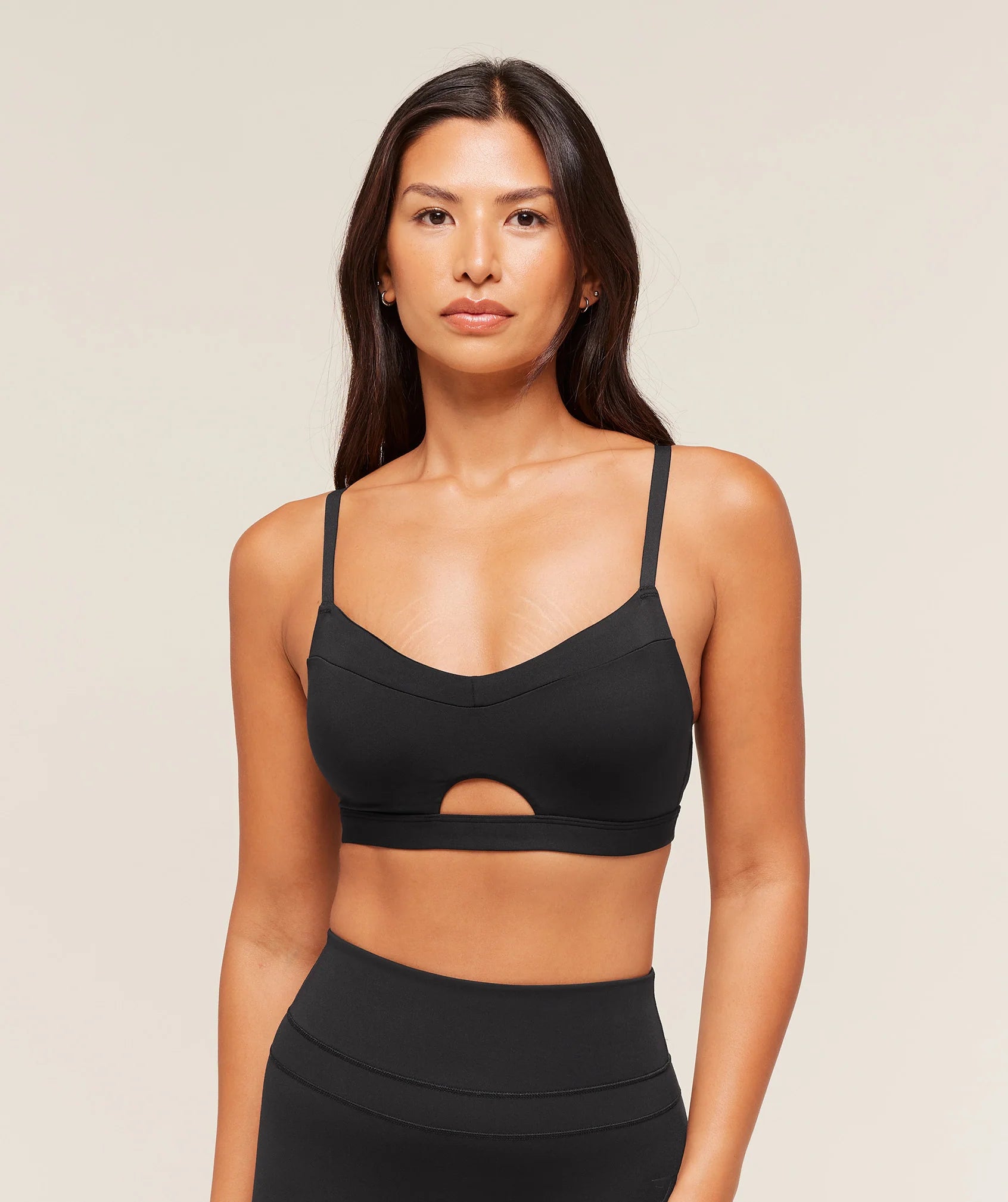 Gymshark Balcony Peekaboo Sports Bra- Black